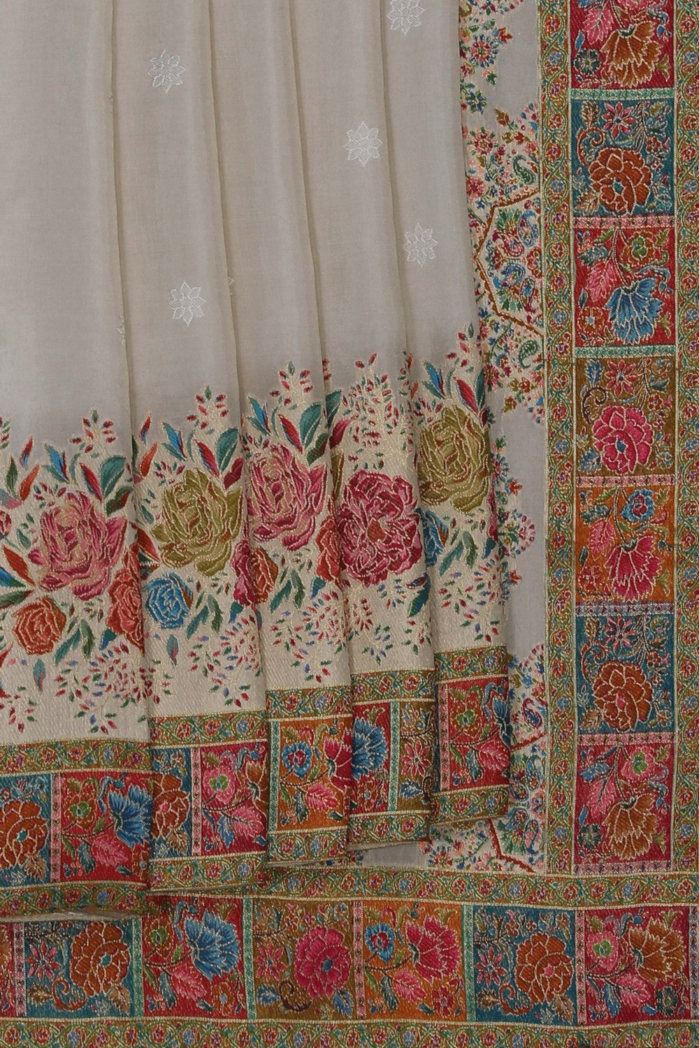 Image of Cream Silk Saree