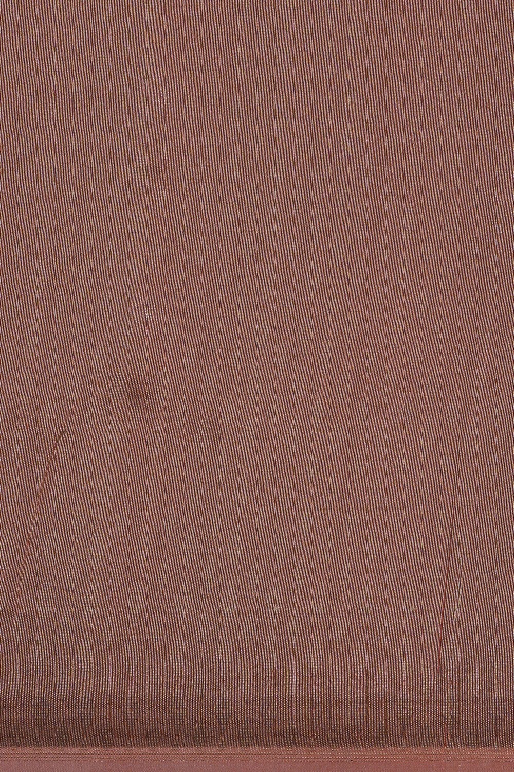 Image of Peach Kora Brocade Saree
