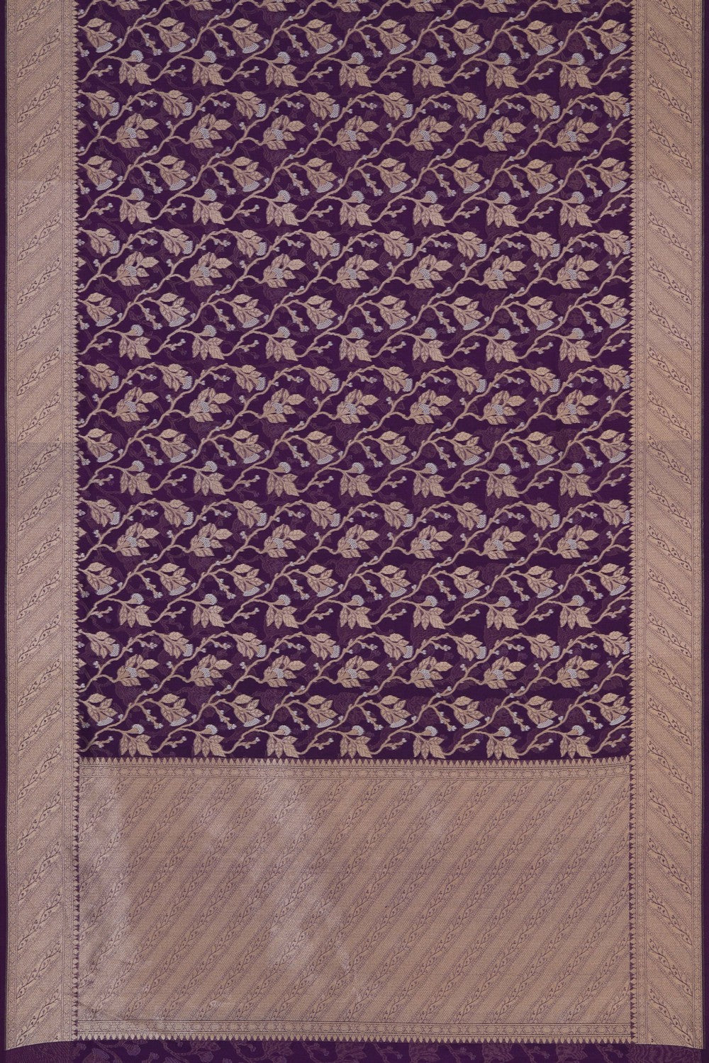 Image of Purple Kora Brocade Saree