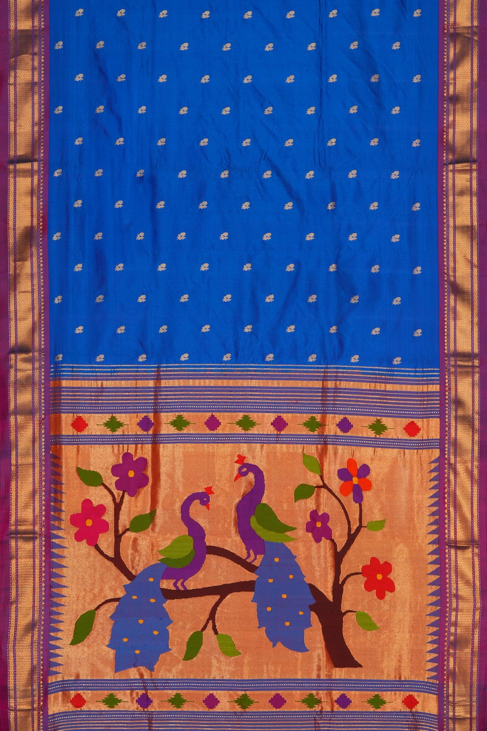 Image of Blue Paithani Silk Saree