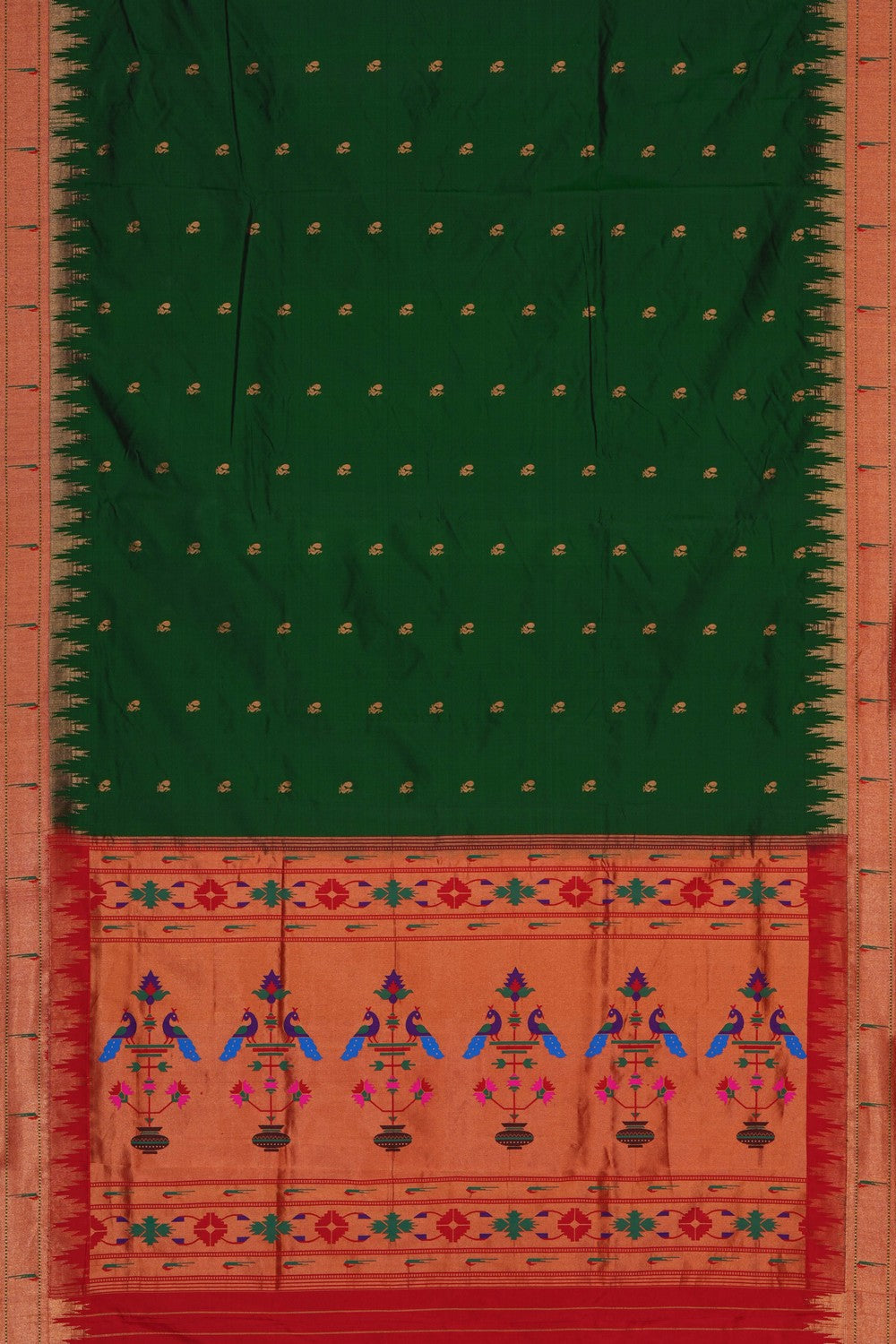 Image of Green Paithani Silk Saree