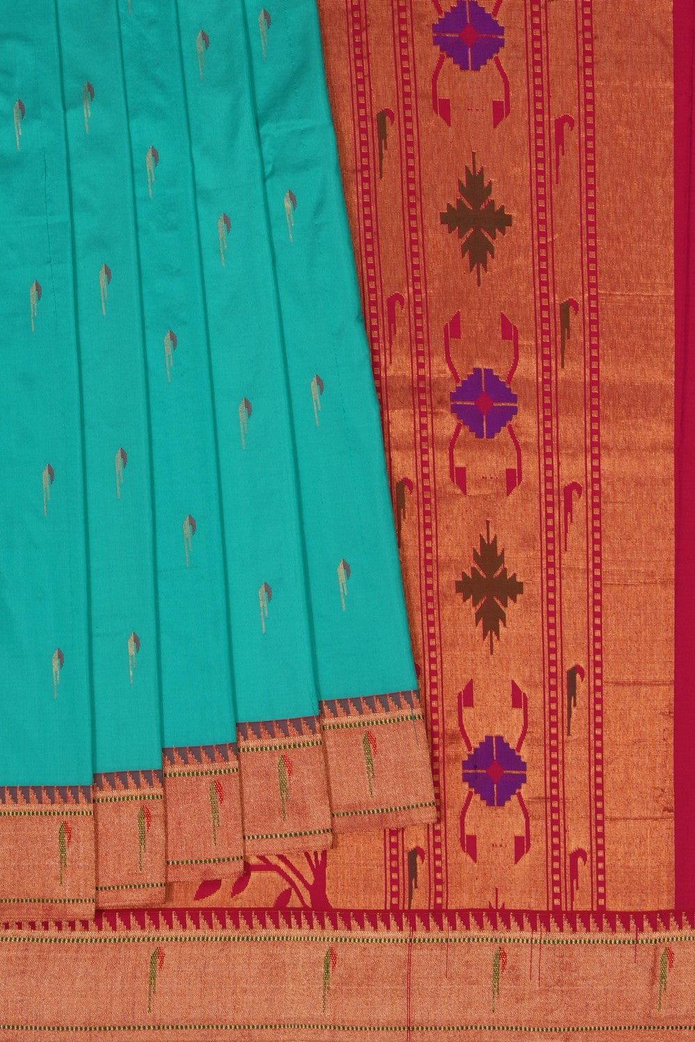 Image of Green Paithani Silk Saree