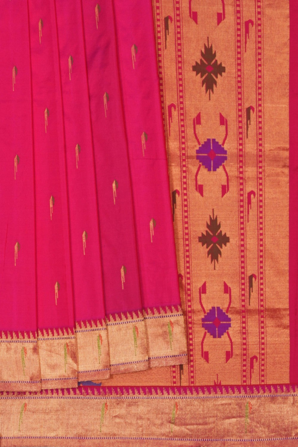 Image of Pink Paithani Silk Saree
