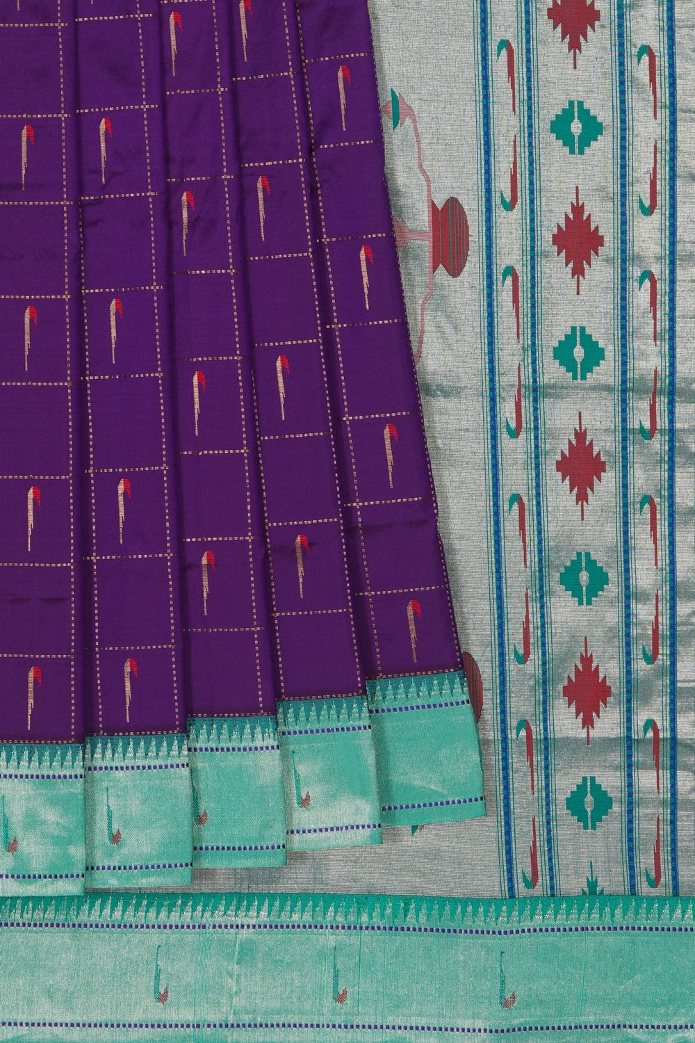 Image of Purple Paithani Silk Saree