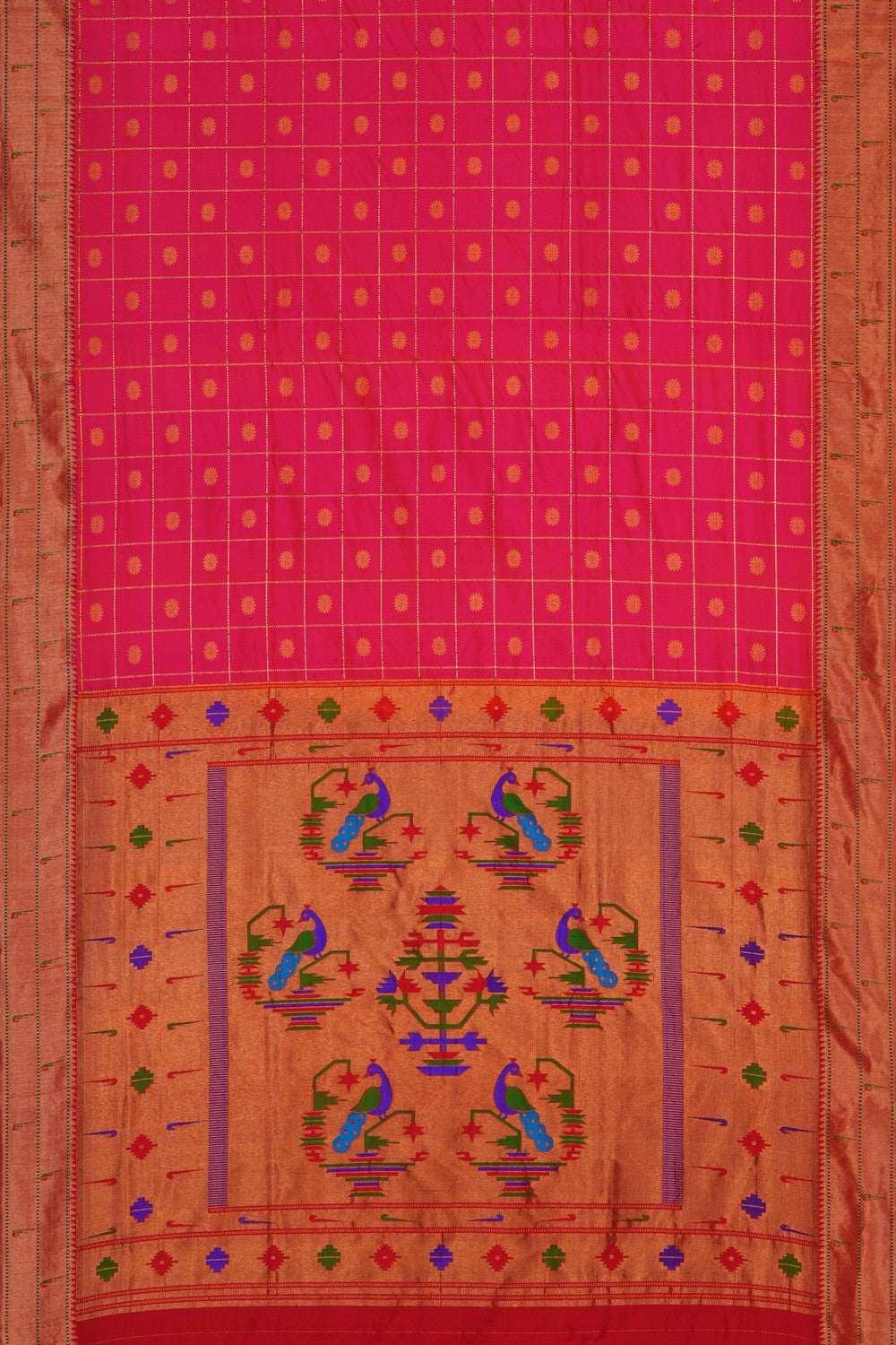 Image of Pink Paithani Silk Saree