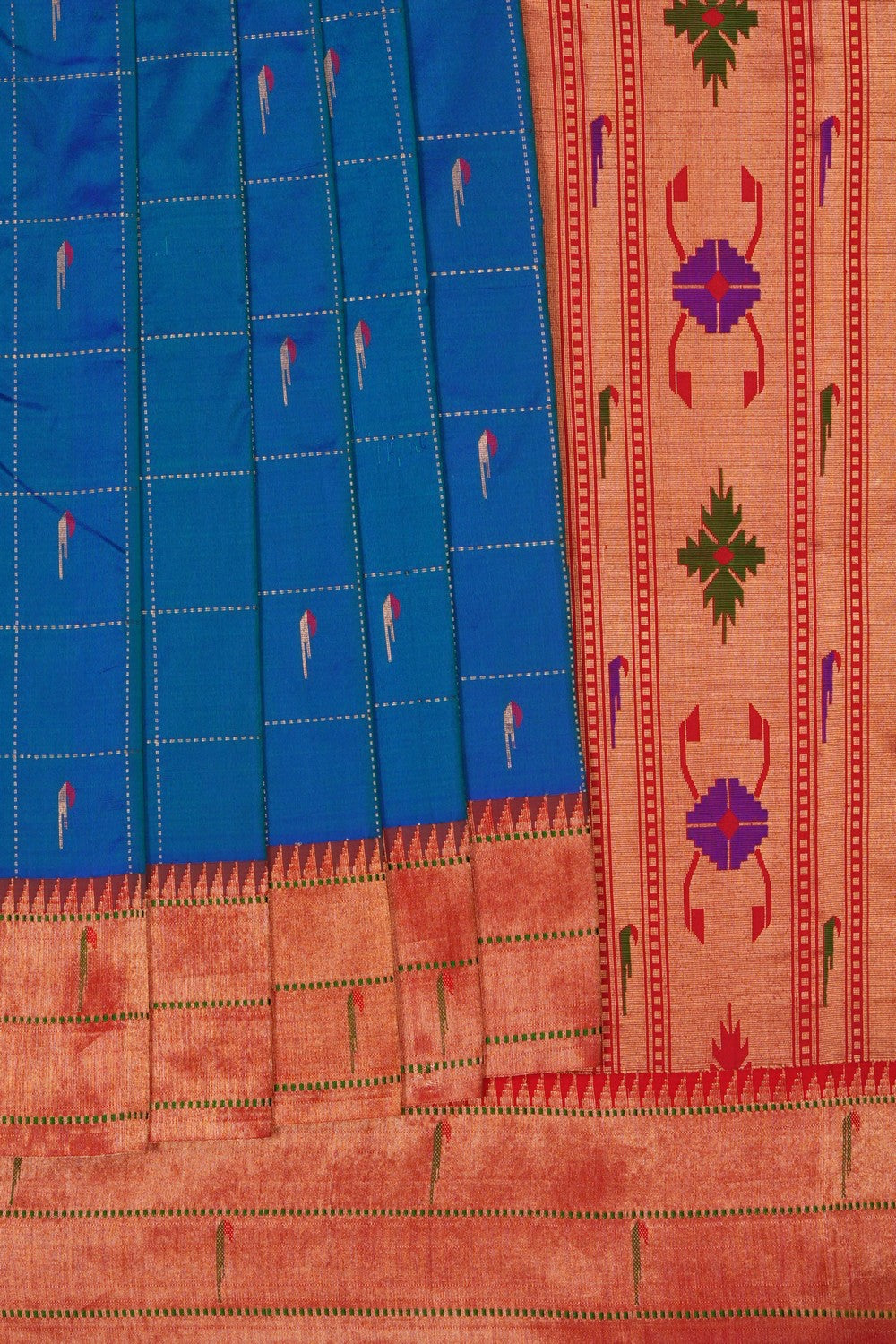 Image of Blue Paithani Silk Saree