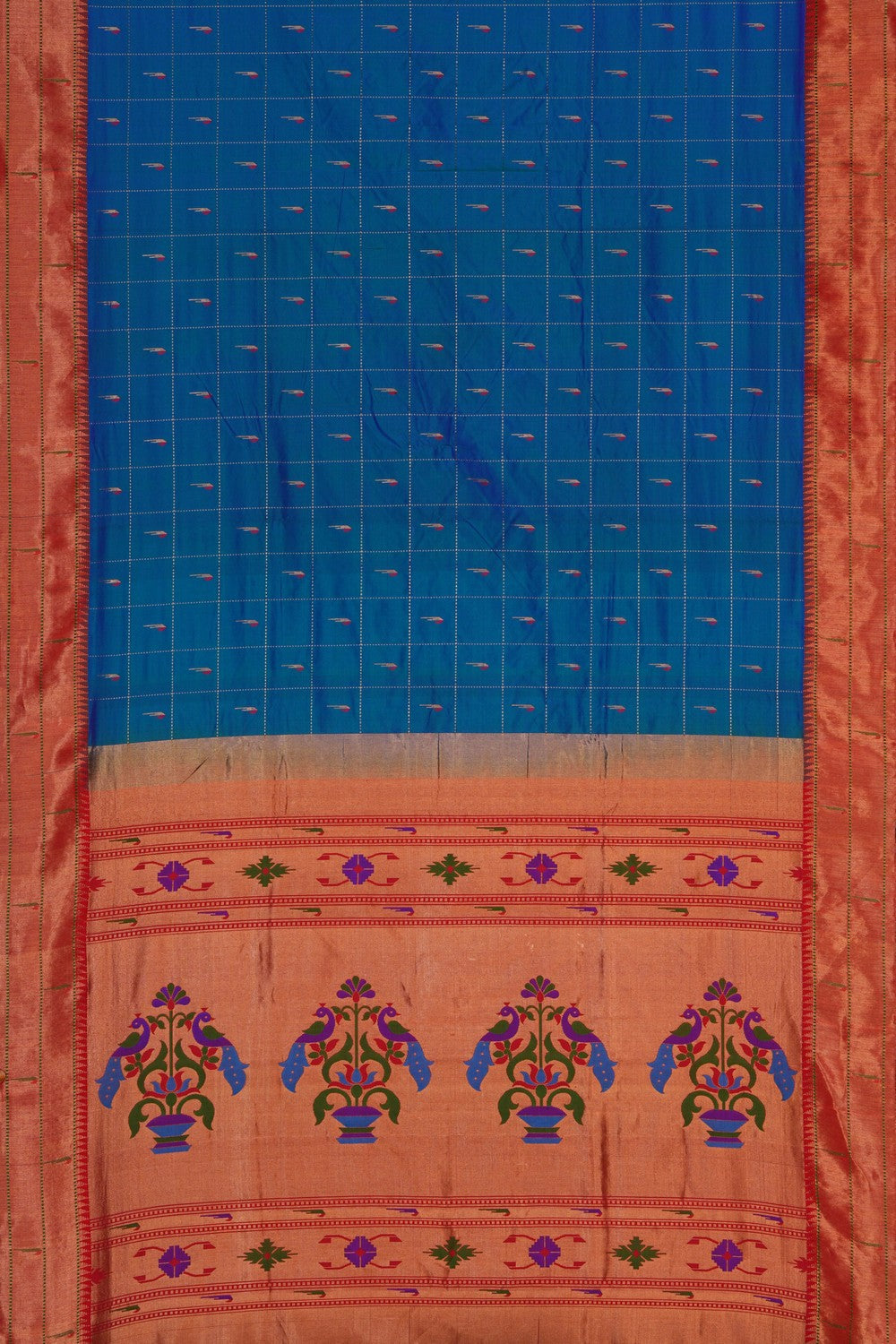 Image of Blue Paithani Silk Saree
