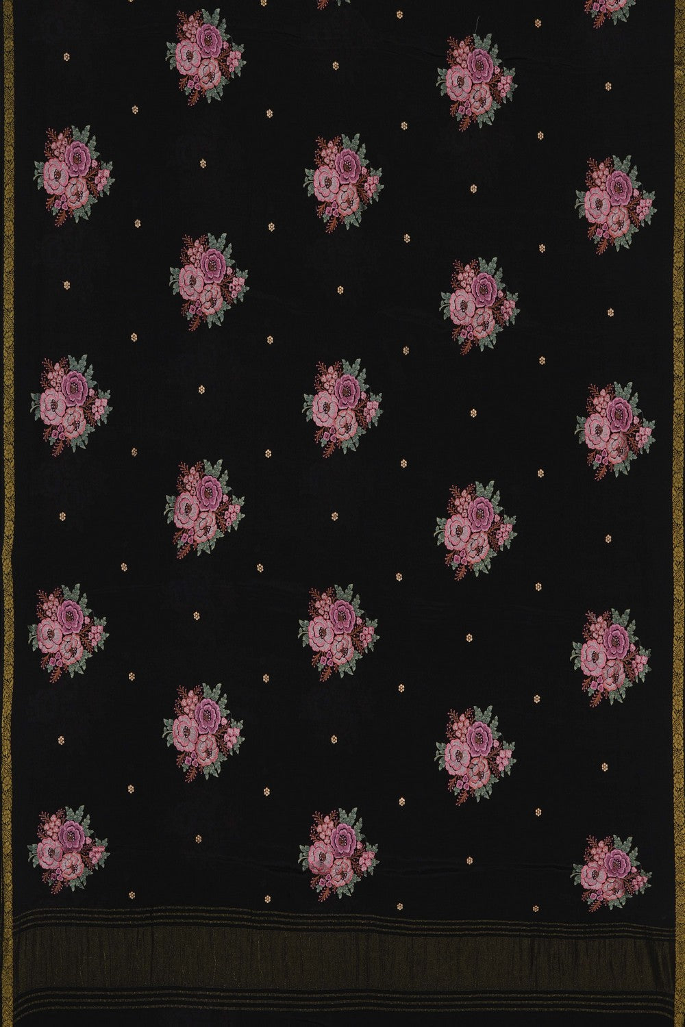 Image of A Black Embroidered Saree