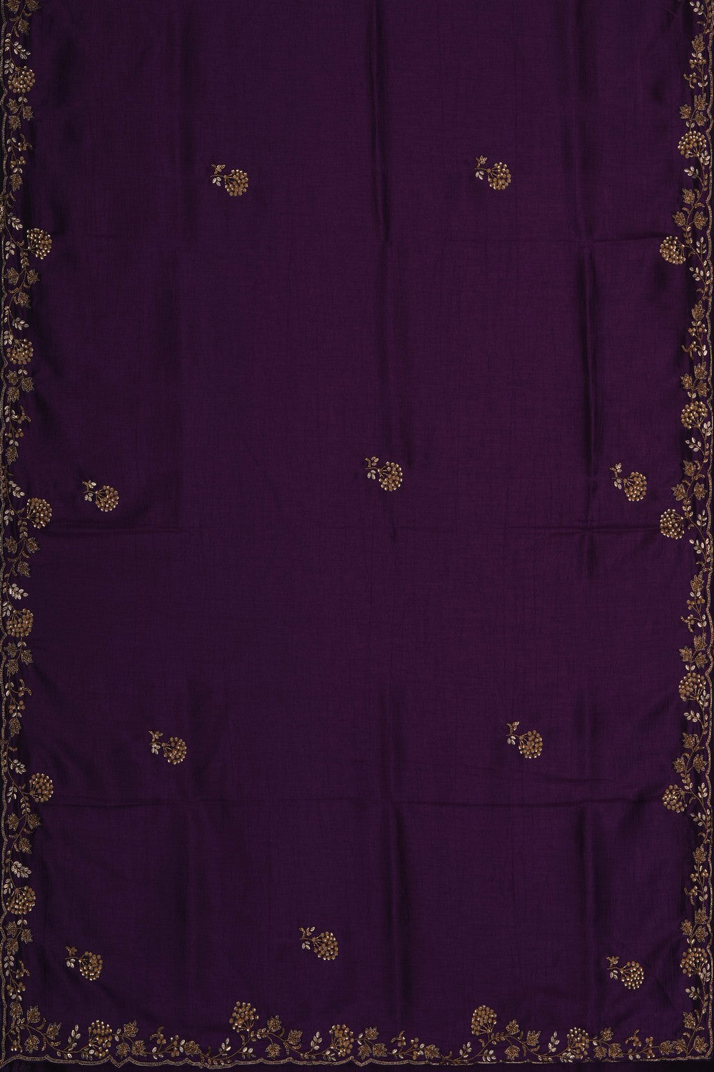 Image of A Purple Embroidered Saree