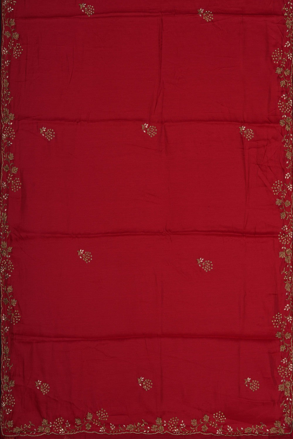 Image of A Red Embroidered Saree