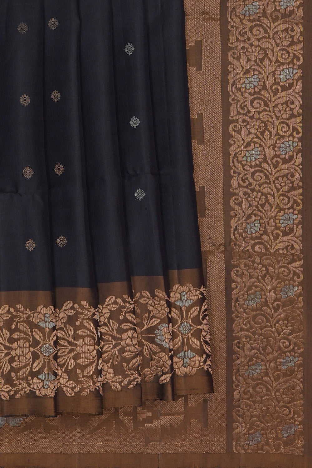 Image of A Navy Blue South Silk Saree