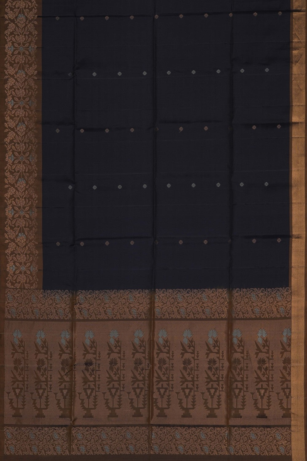 Image of A Navy Blue South Silk Saree