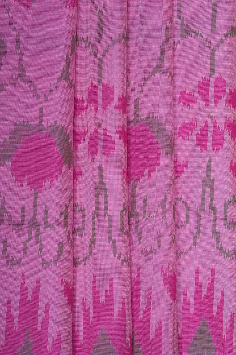 Image of South Silk Ikat Fusion Saree