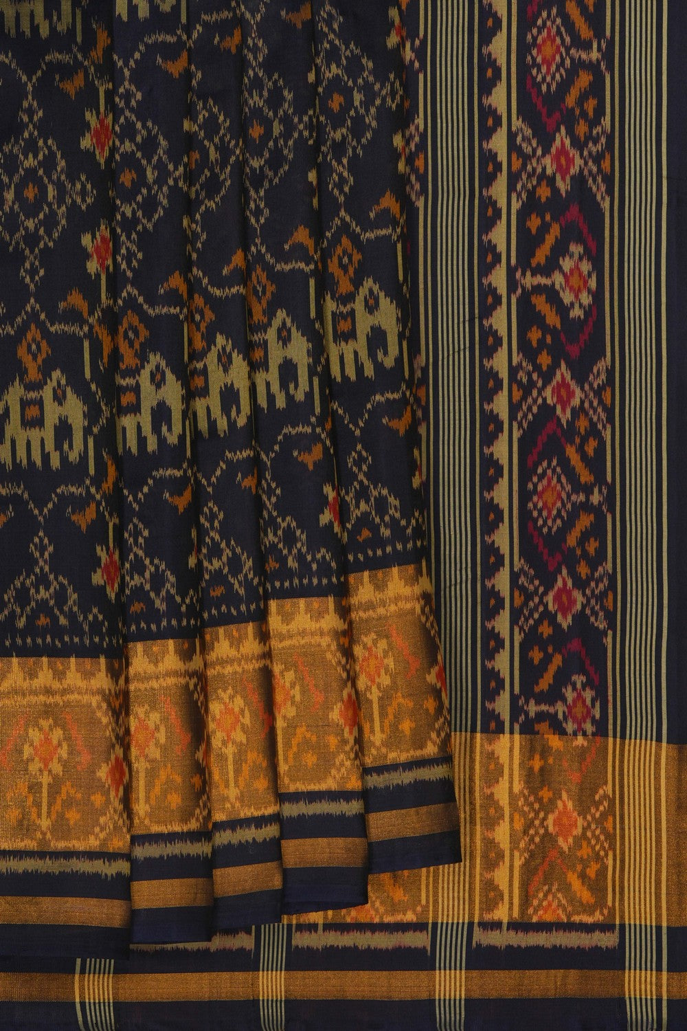 Image of Rajkot Silk Navy Blue Saree
