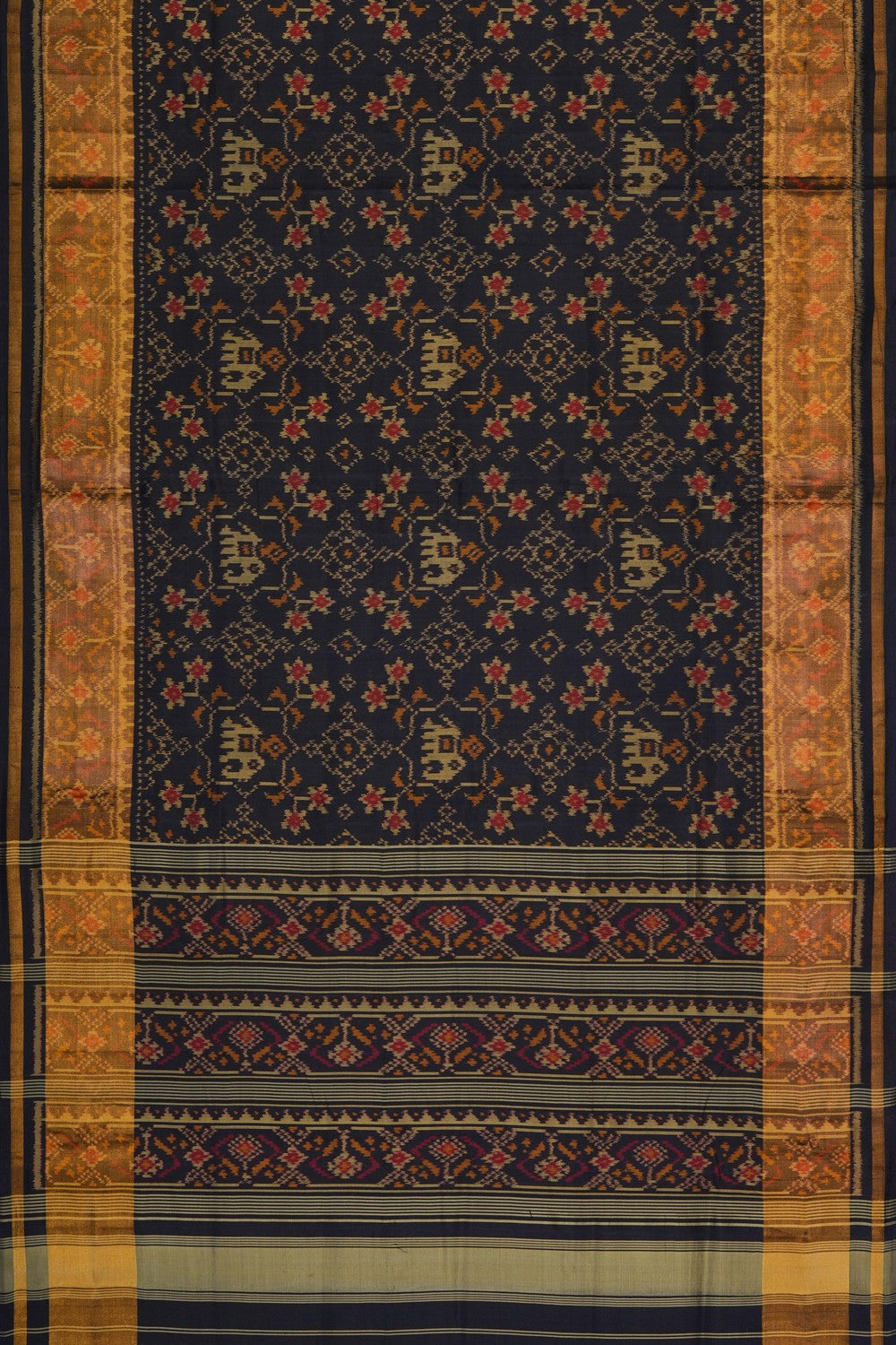 Image of Rajkot Silk Navy Blue Saree