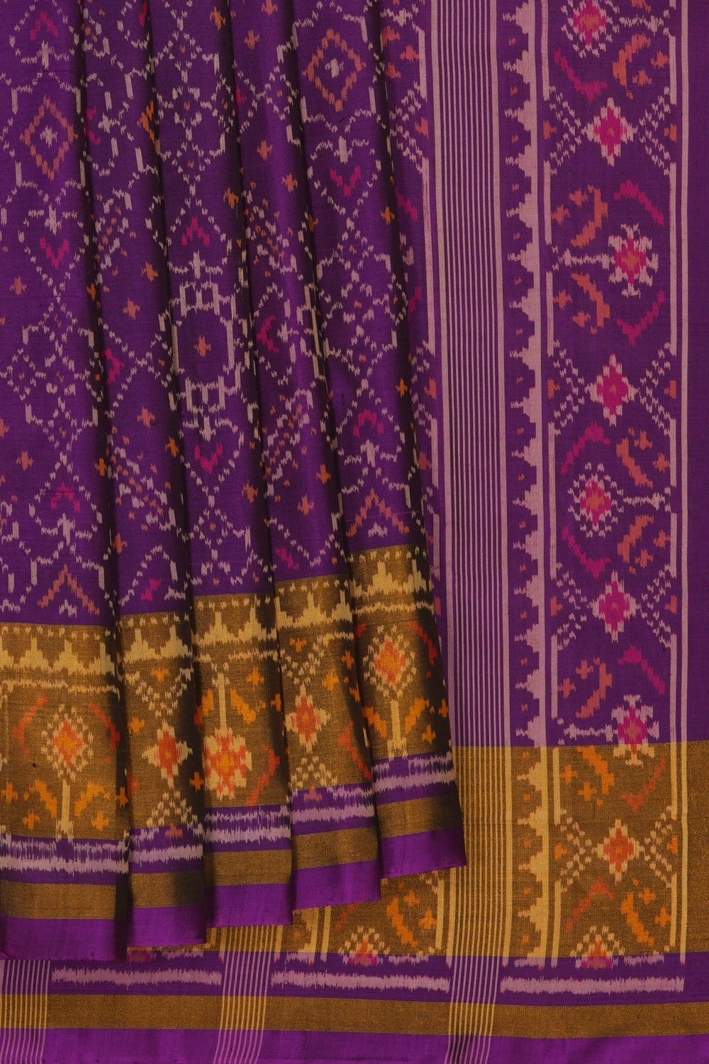 Image of Rajkot Silk Purple Saree