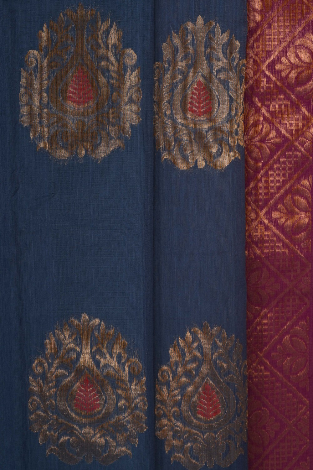 Image of Smoky Grey South Silk Cotton Saree