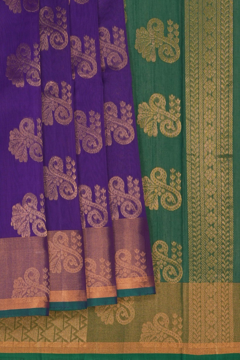 Image of Purple South Silk Cotton Saree