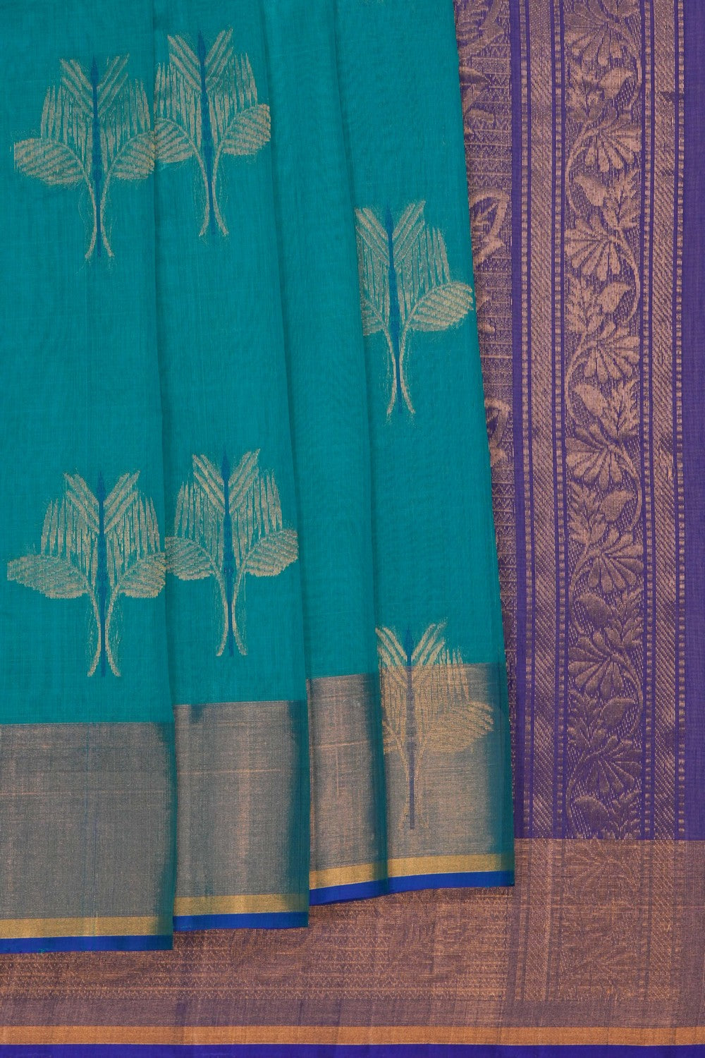 Image of Green South Silk Cotton Saree
