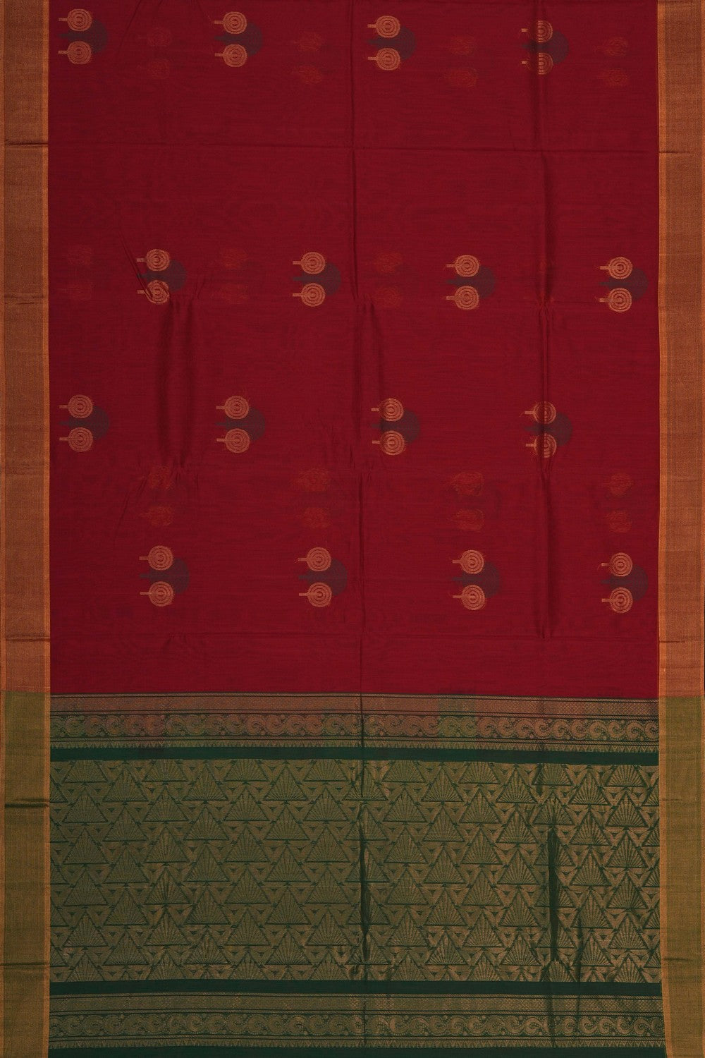 Image of Red South Silk Cotton Saree