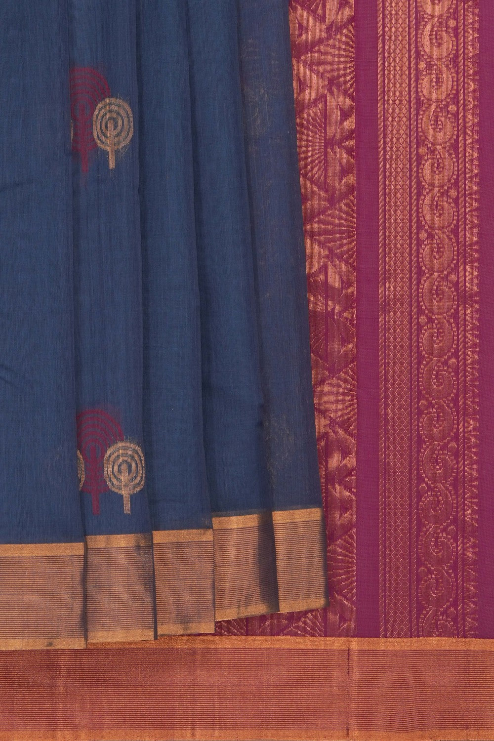 Image of Grey South Silk Cotton Saree