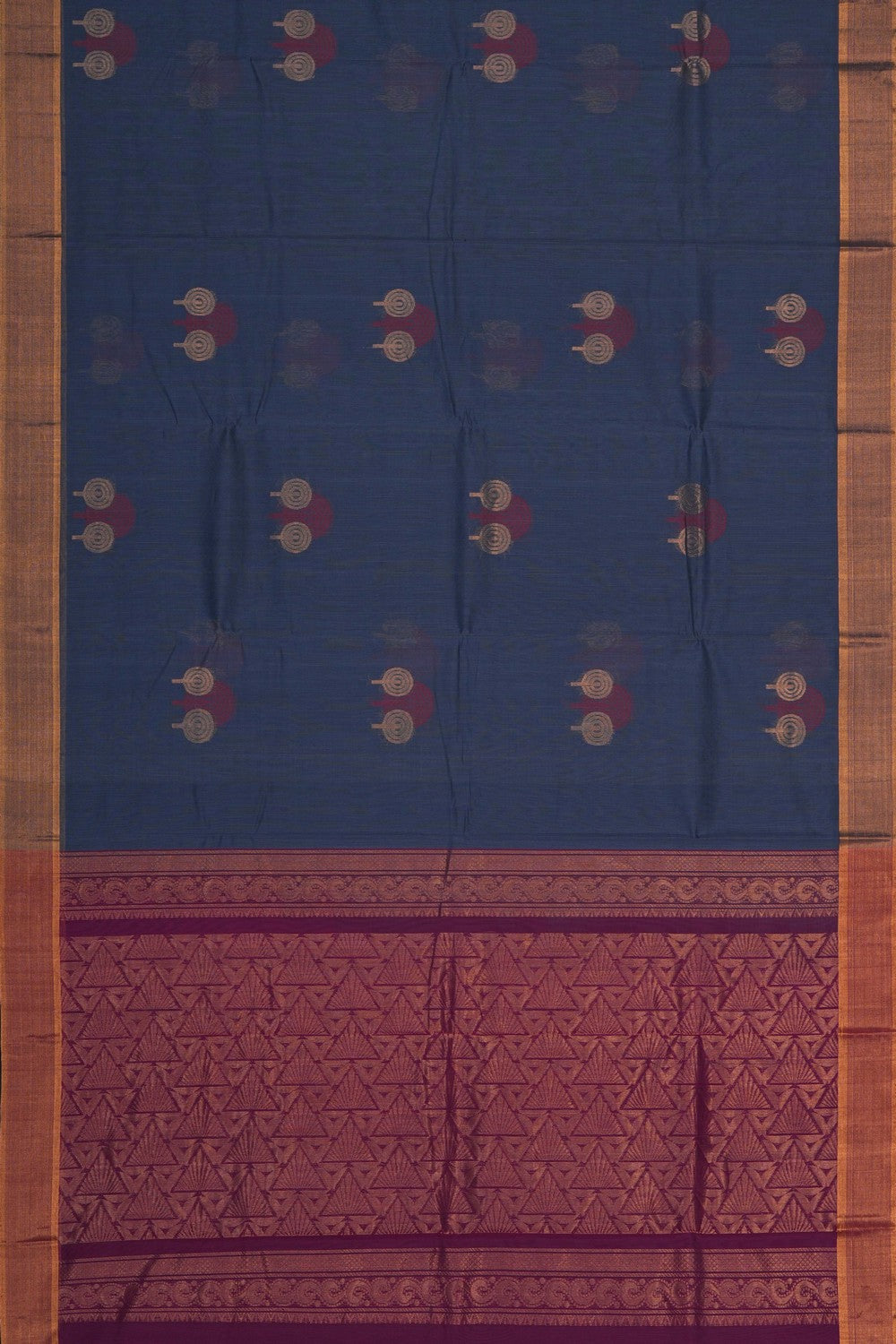 Image of Grey South Silk Cotton Saree