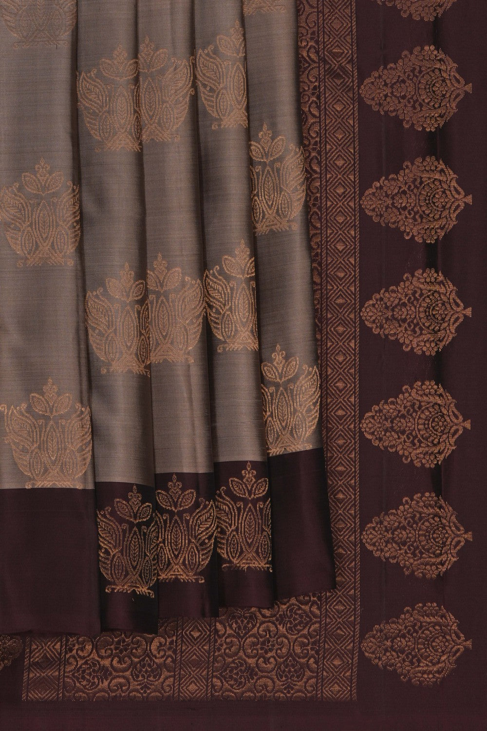 Image of Grey South Silk Saree