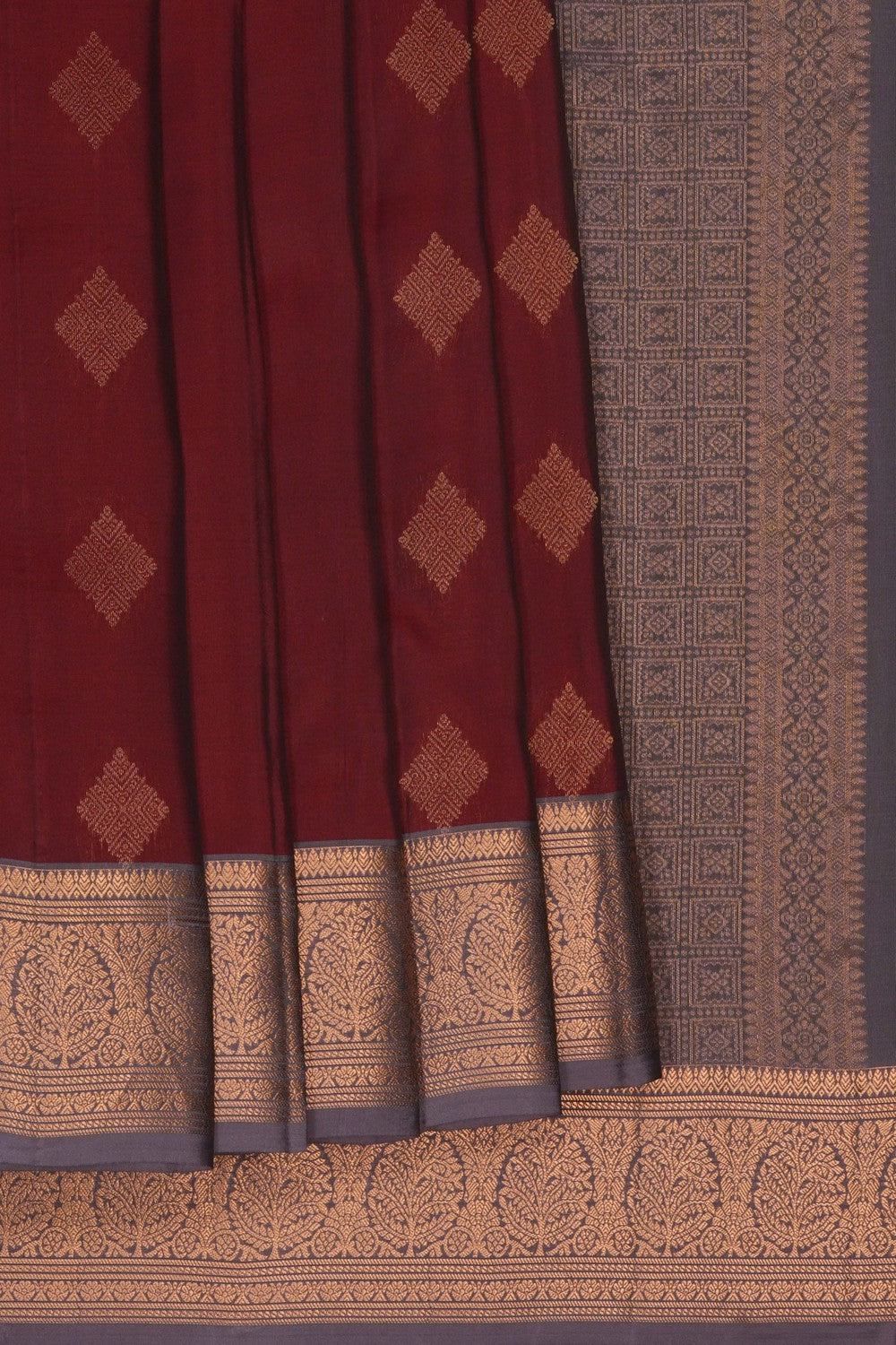 Image of Earthy Red South Silk Saree