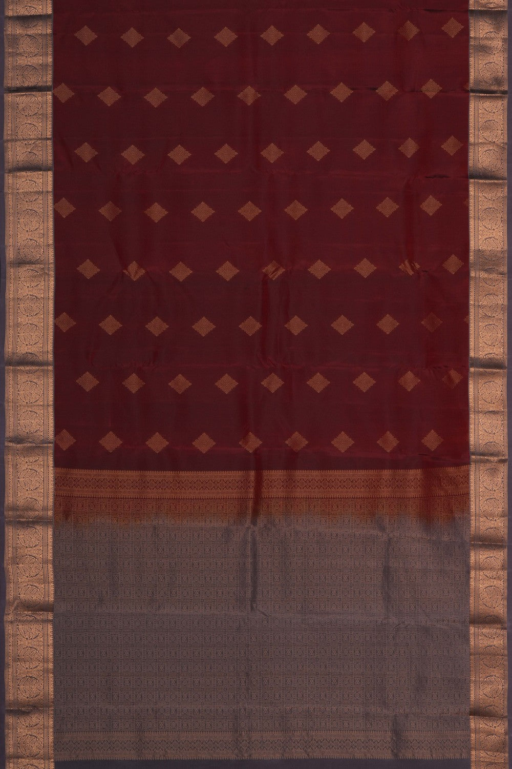 Image of Earthy Red South Silk Saree