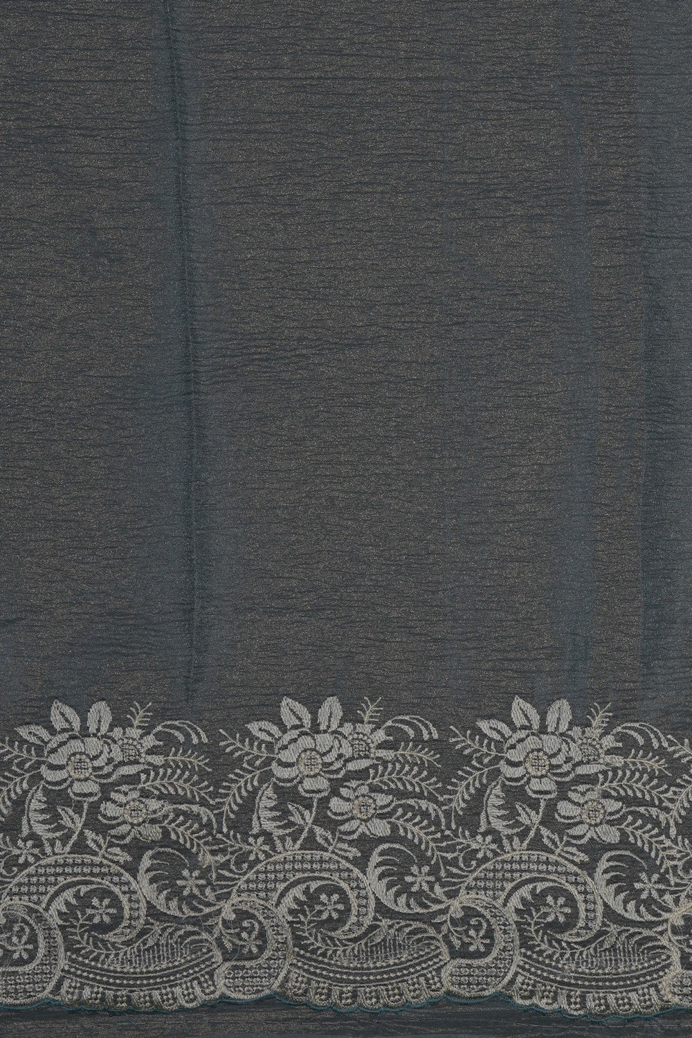 Image of Pastel Blue Shimmering Tissue Silk Saree