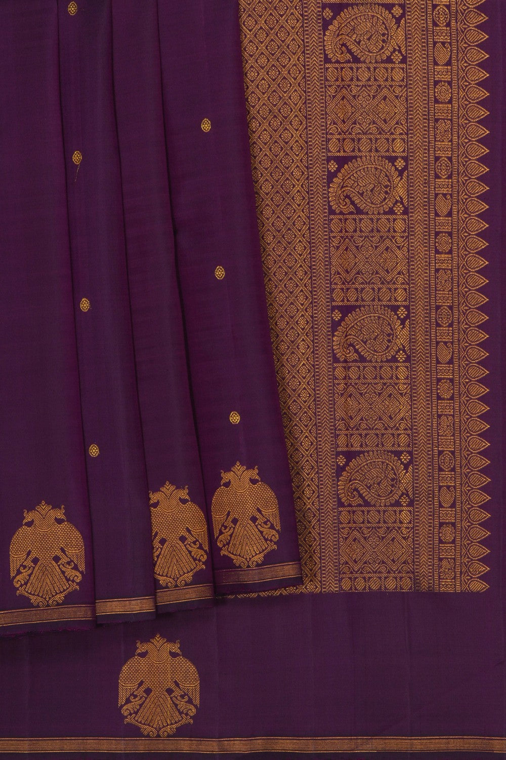 Image of Violet Arani Silk Saree