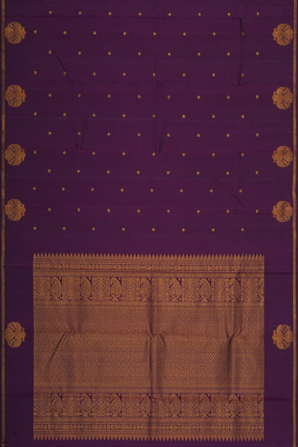 Image of Violet Arani Silk Saree