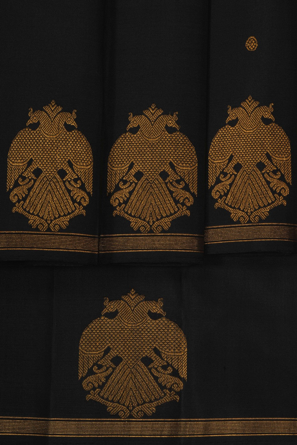 Image of Black Arani Silk Saree