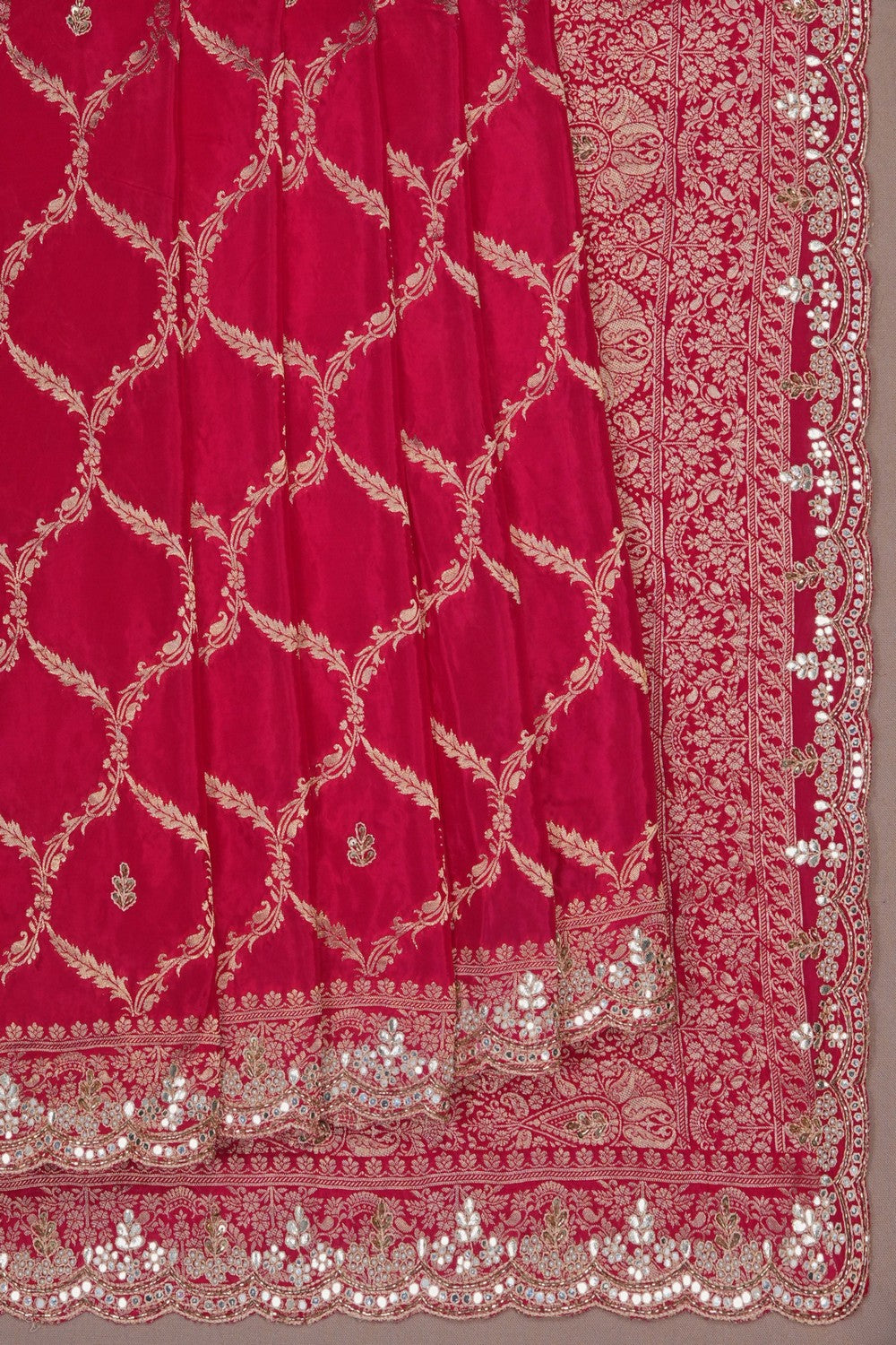 Image of A Pink Embroidered Saree