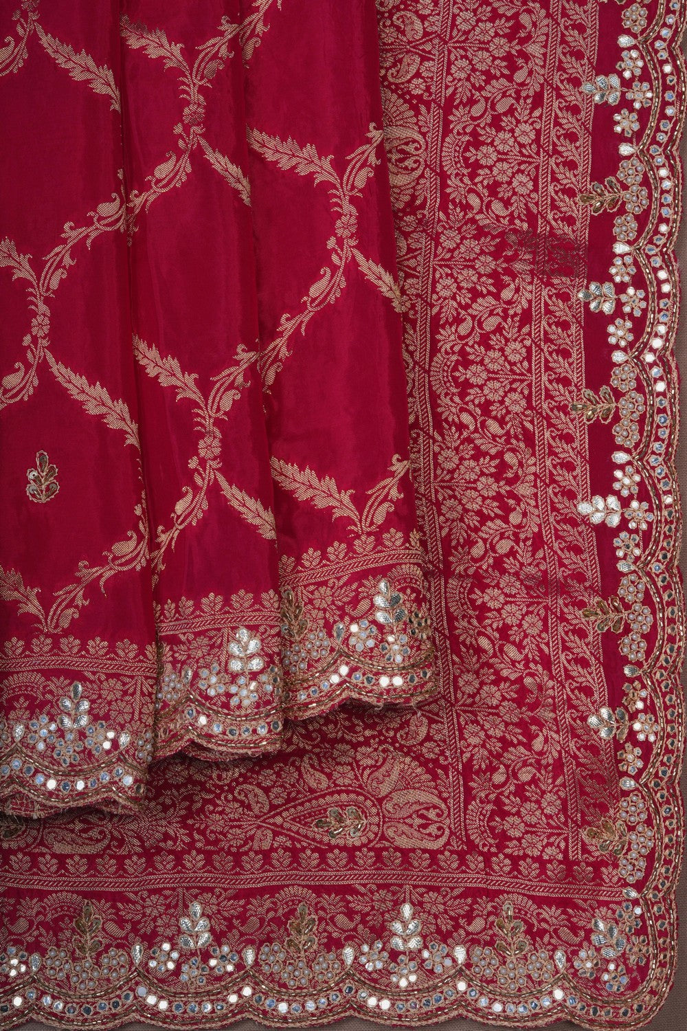 Image of A Pink Embroidered Saree