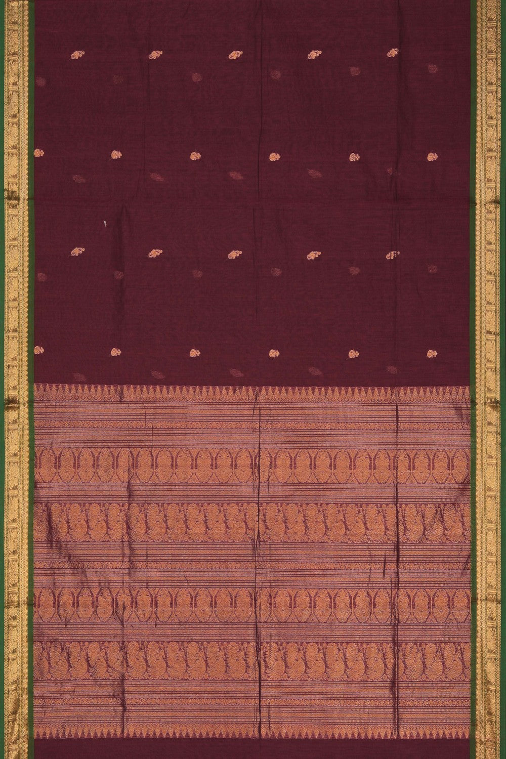 Image of South Cotton Maroon Saree