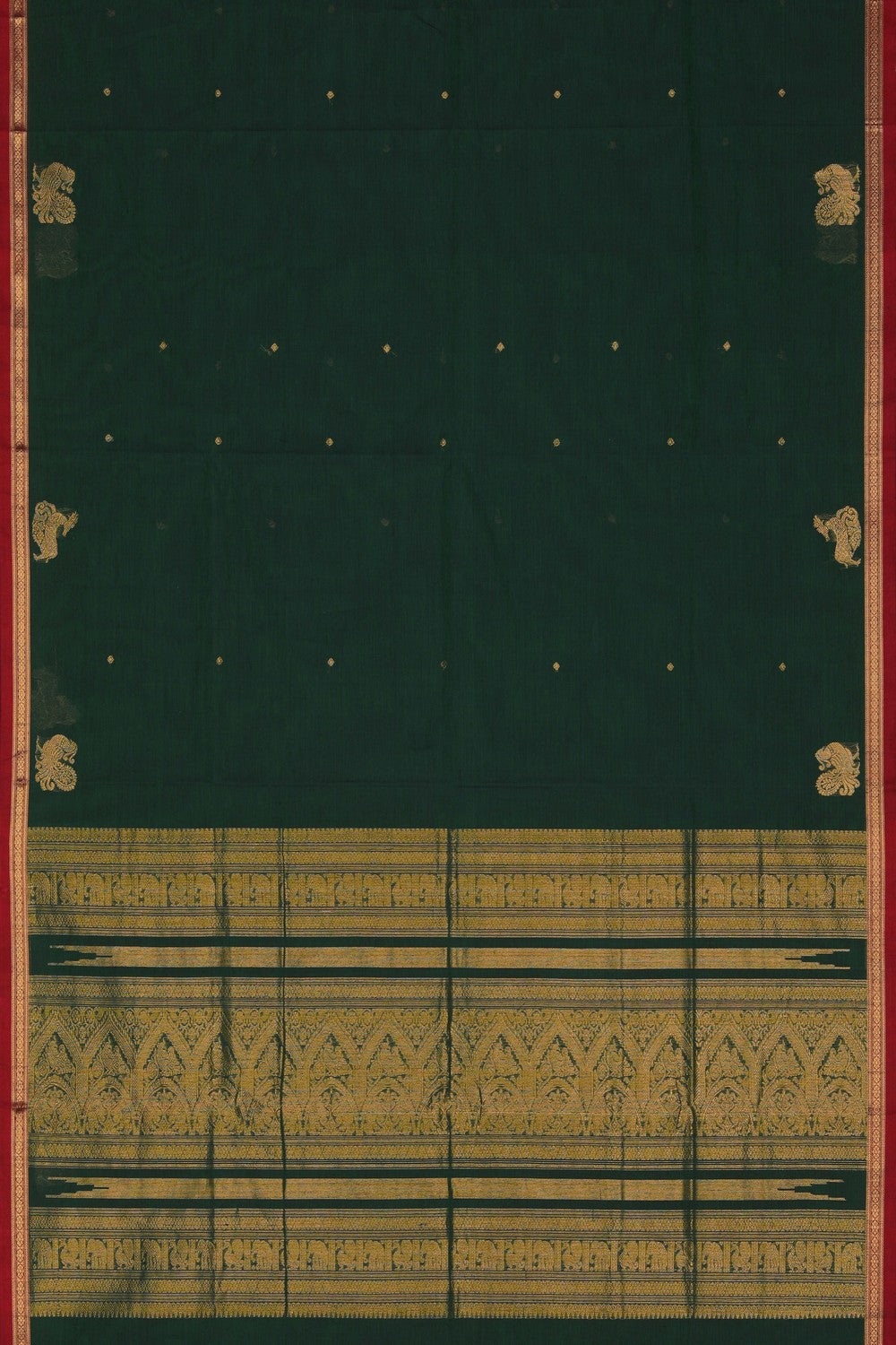 Image of South Cotton Green Saree