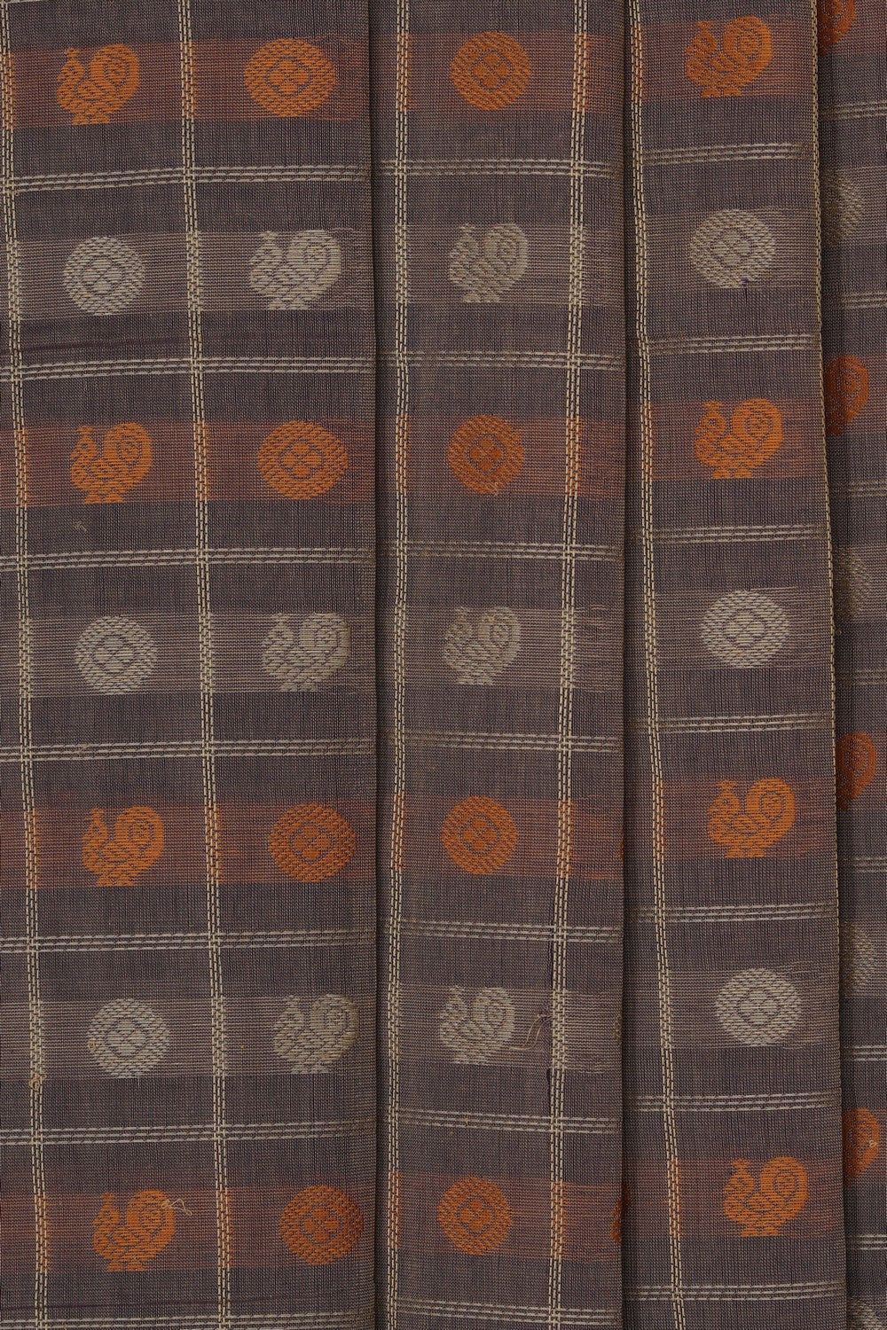 Image of South Cotton Brown Saree