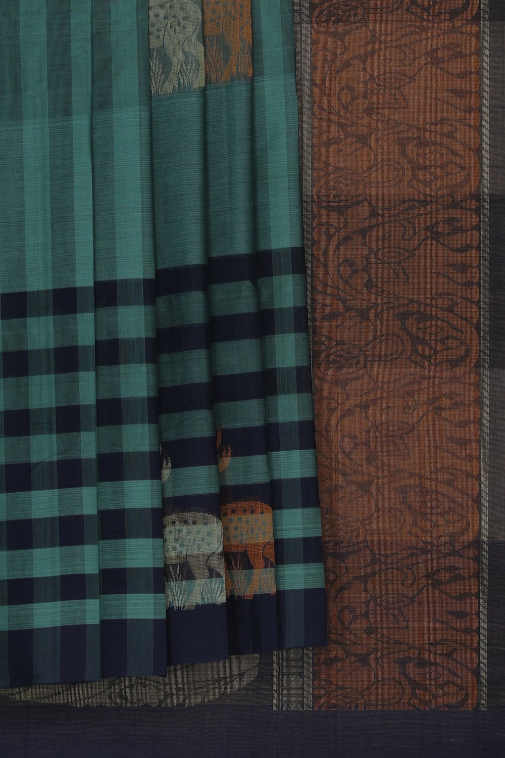 Image of South Cotton Green Saree