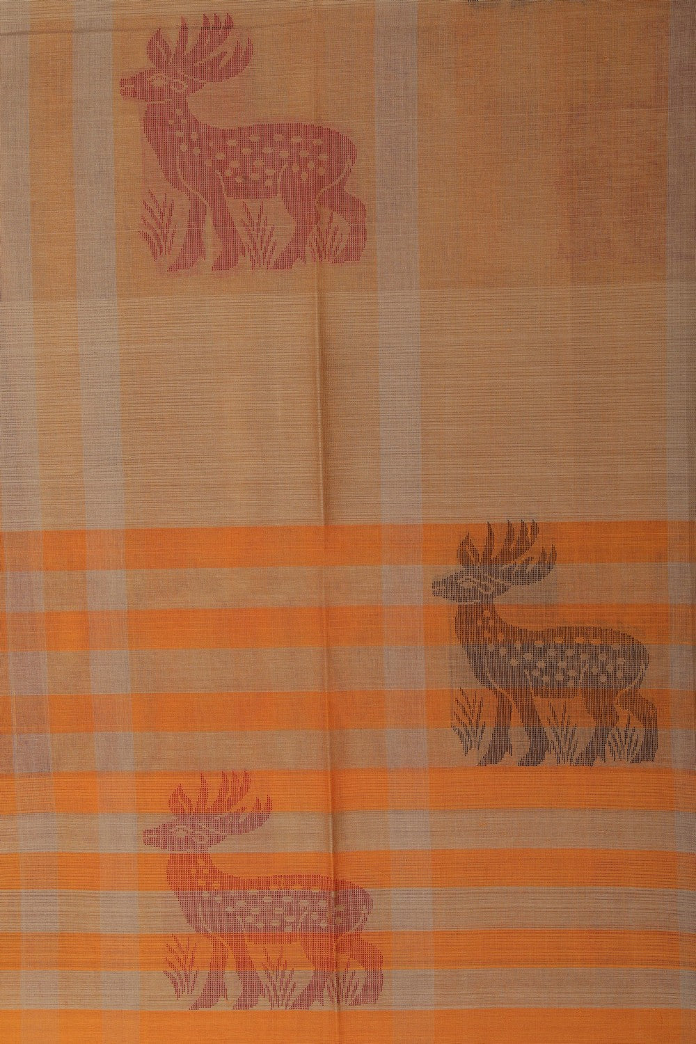 Image of South Cotton Beige Saree