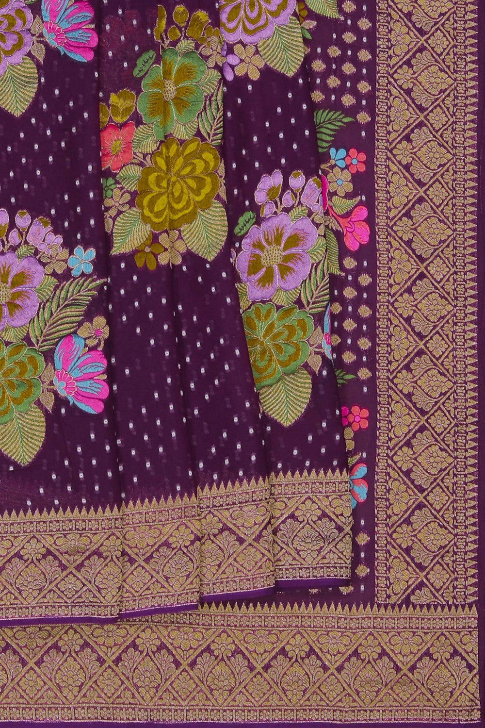 Image of Violet Georgette Saree