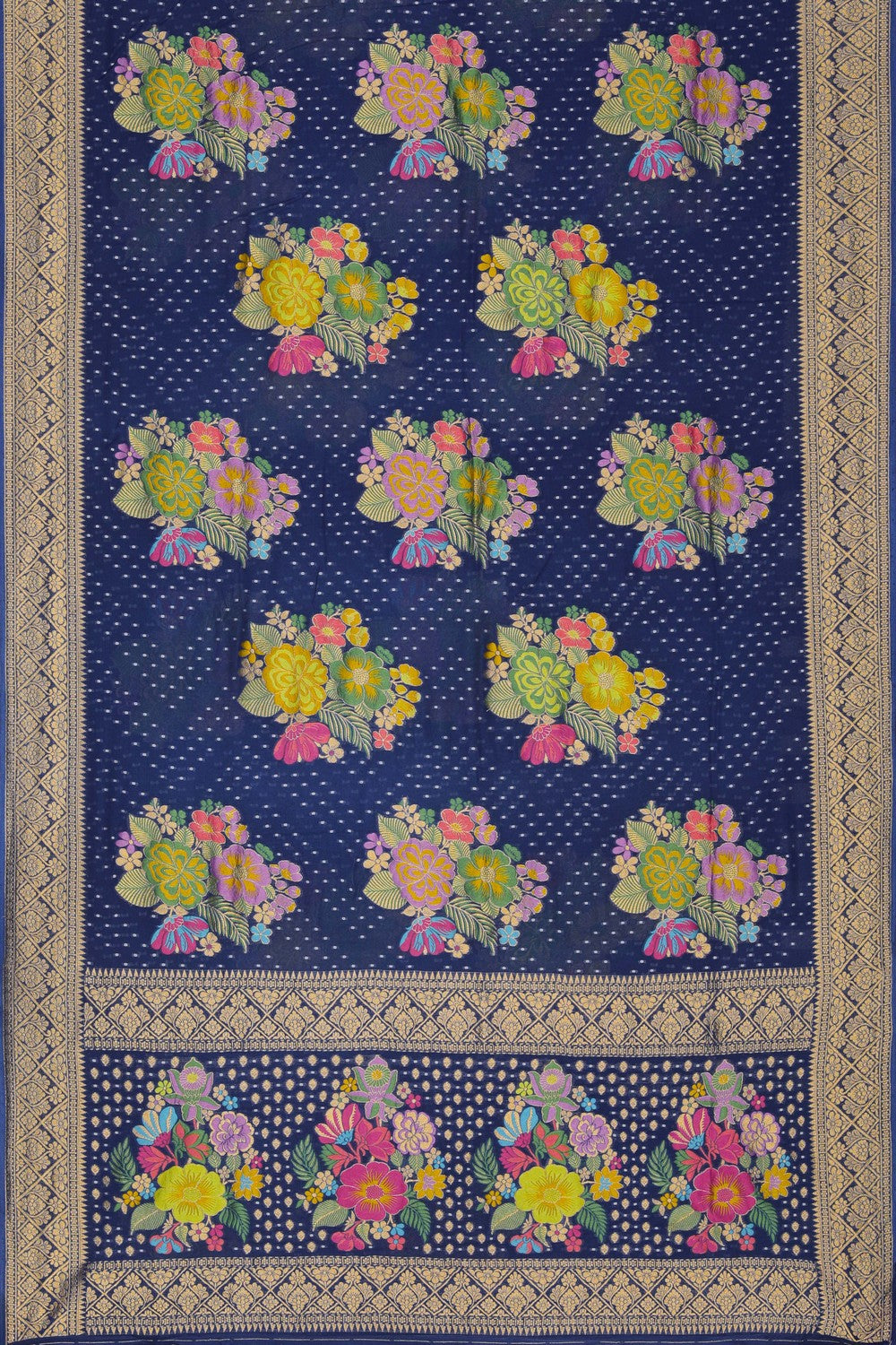 Image of Blue Georgette Saree