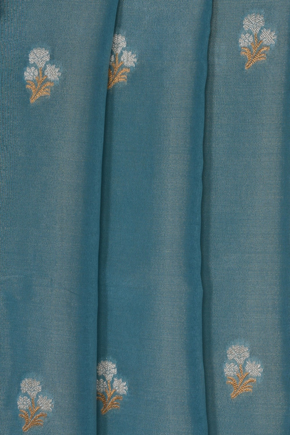 Image of Blue Tissue Silk Saree
