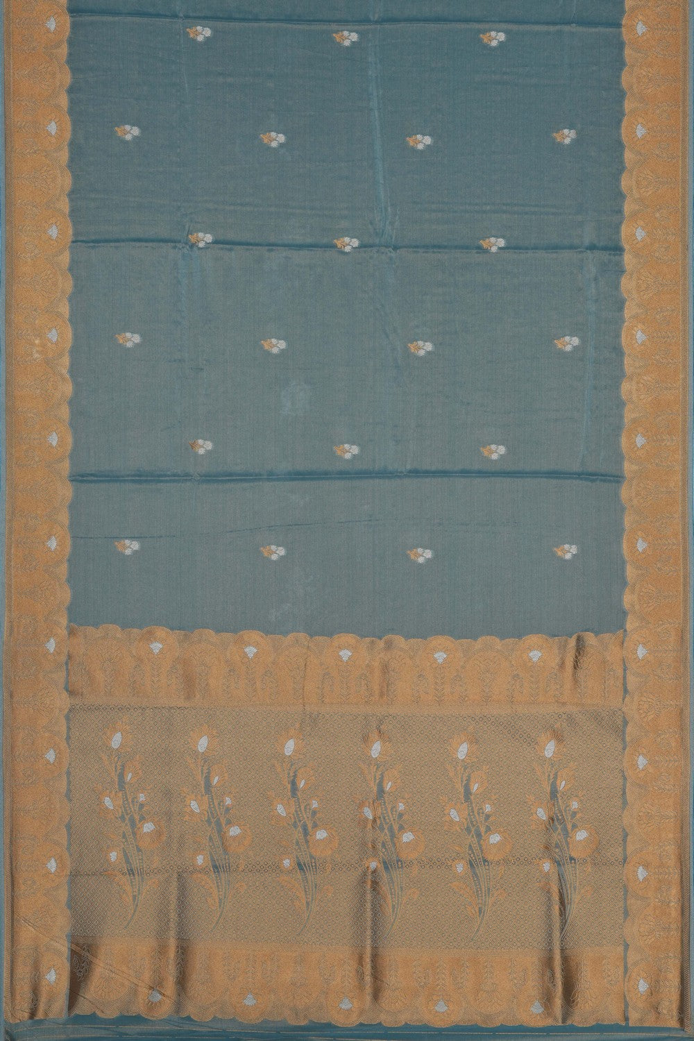 Image of Blue Tissue Silk Saree