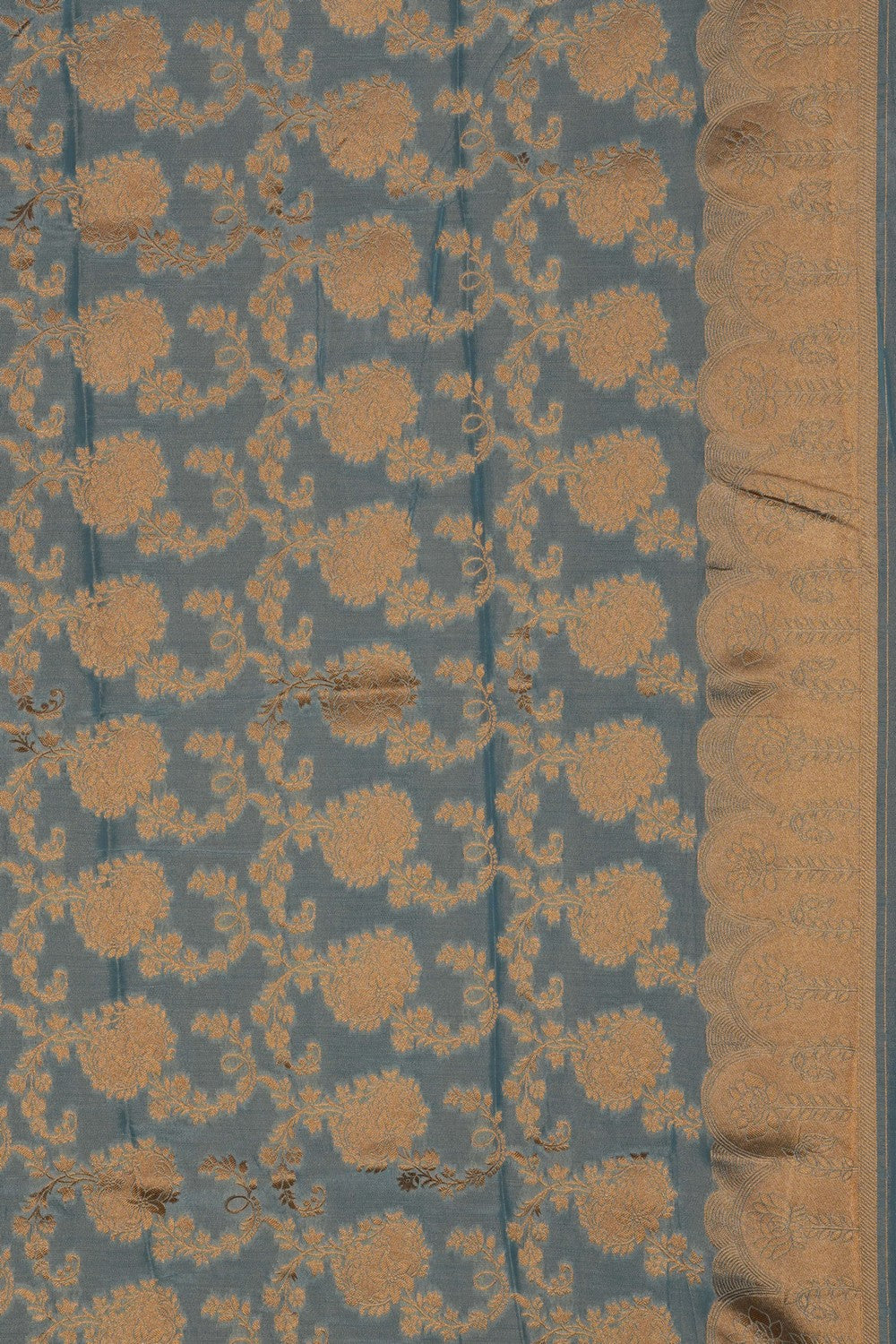Image of Blue Tissue Silk Saree