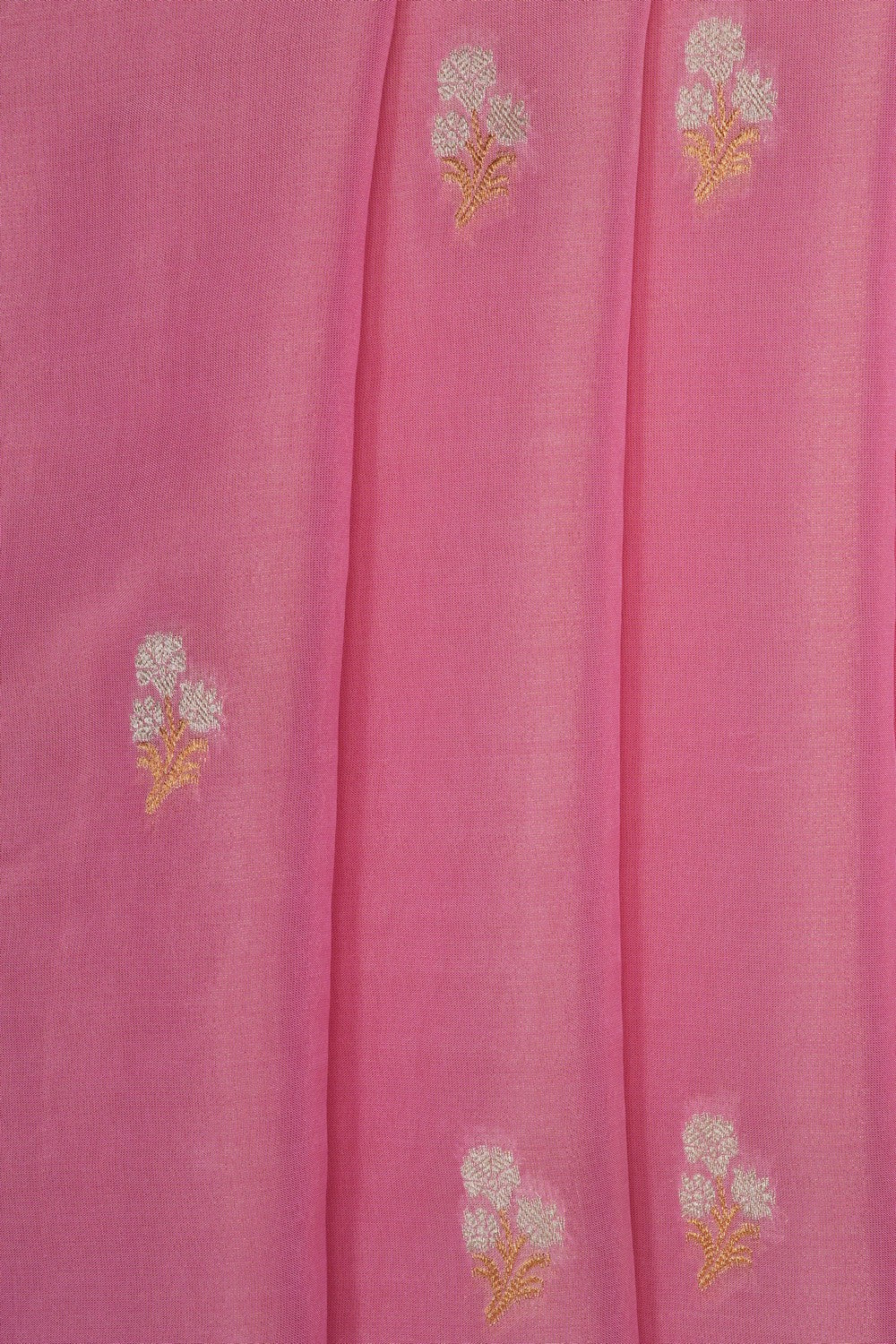 Image of Pink Tissue Silk Saree