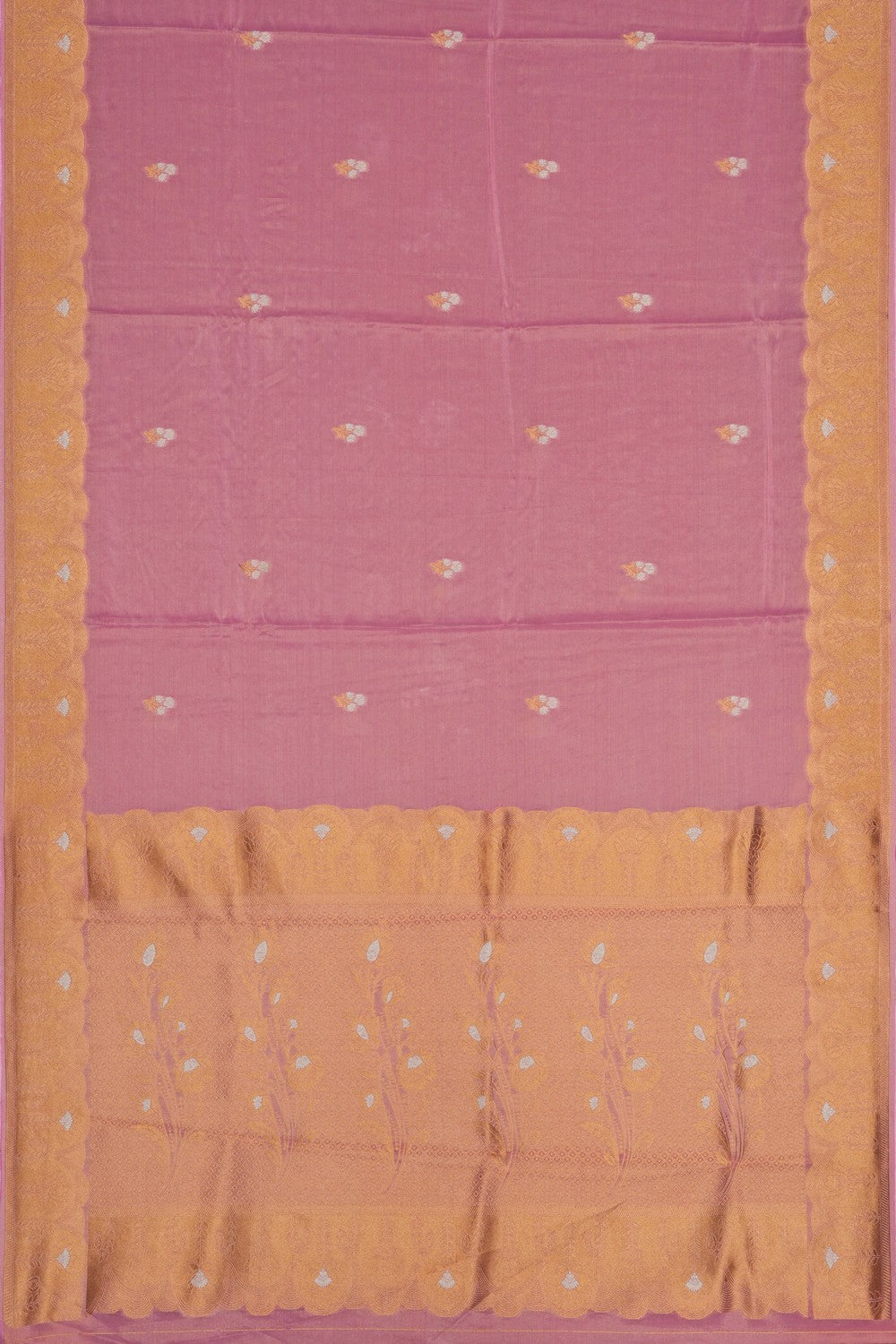 Image of Pink Tissue Silk Saree