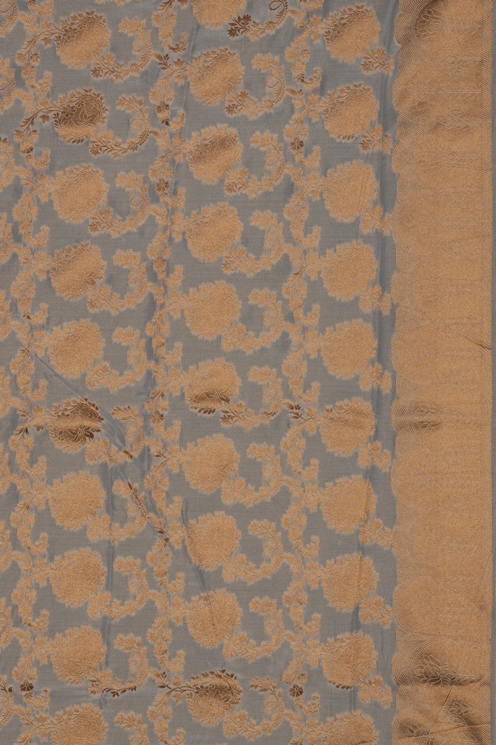 Image of Off-White Tissue Silk Saree