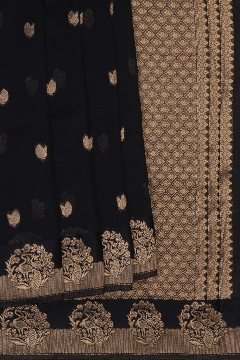 Image of Black Georgette Saree