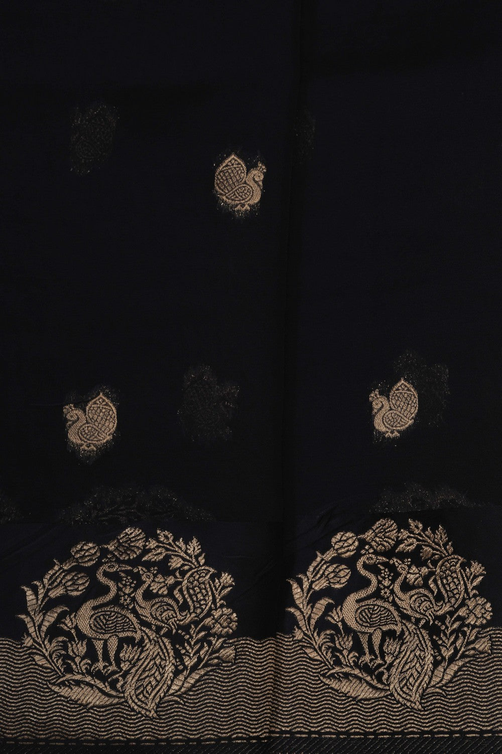 Image of Black Georgette Saree